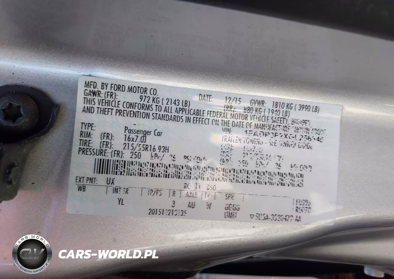 2016 Ford Focus Se VIN:1FADP3F2XGL256345 - 9