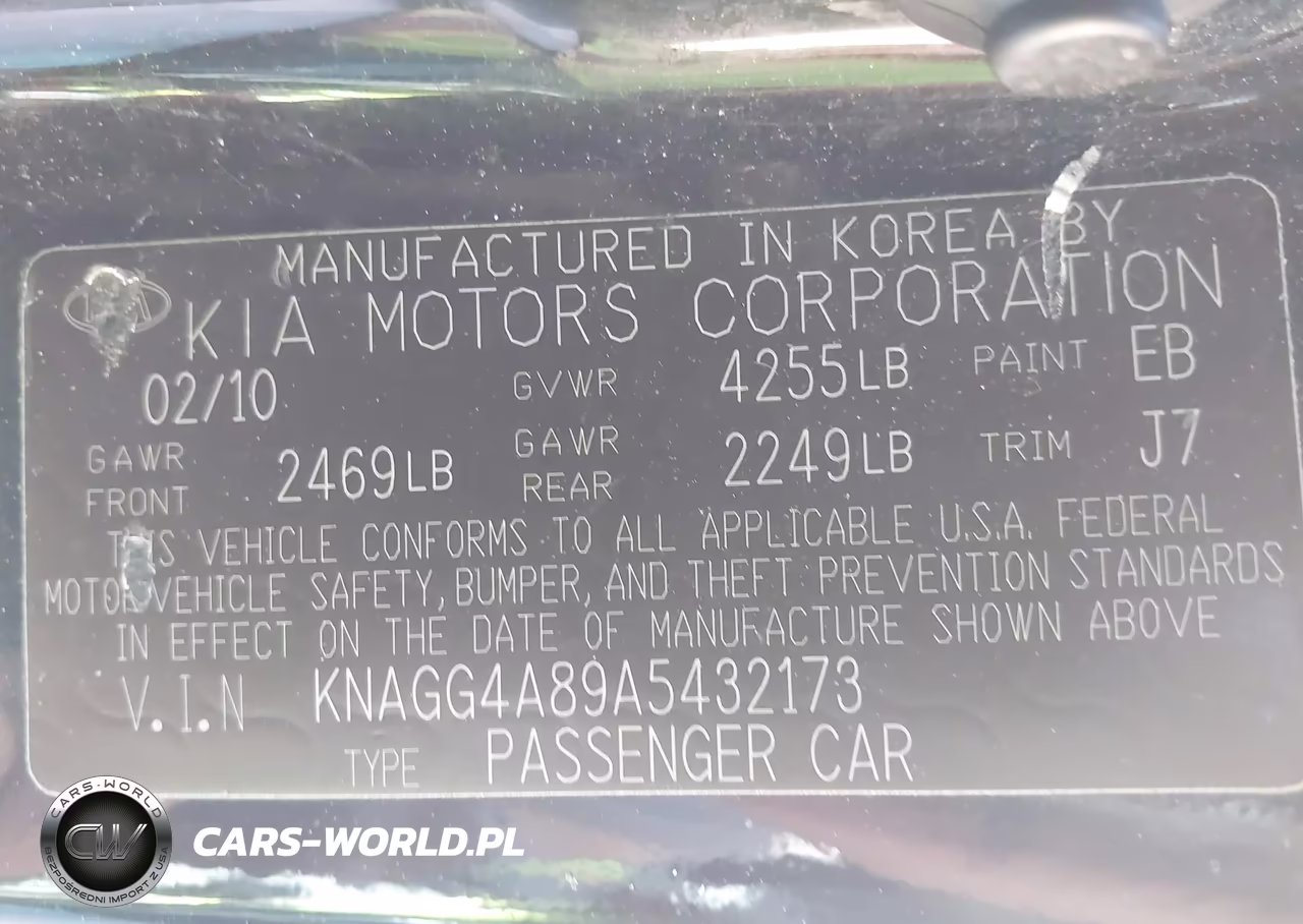 2010 Kia Optima Lx VIN:KNAGG4A89A5432173 - 9