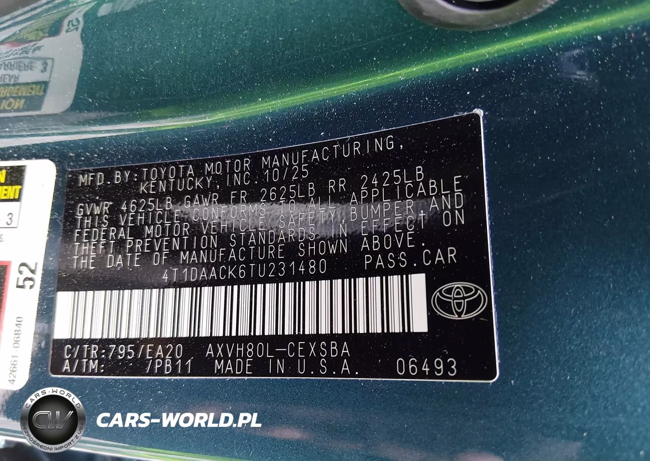 2026 Toyota Camry Se VIN:4T1DAACK6TU231480 - 9