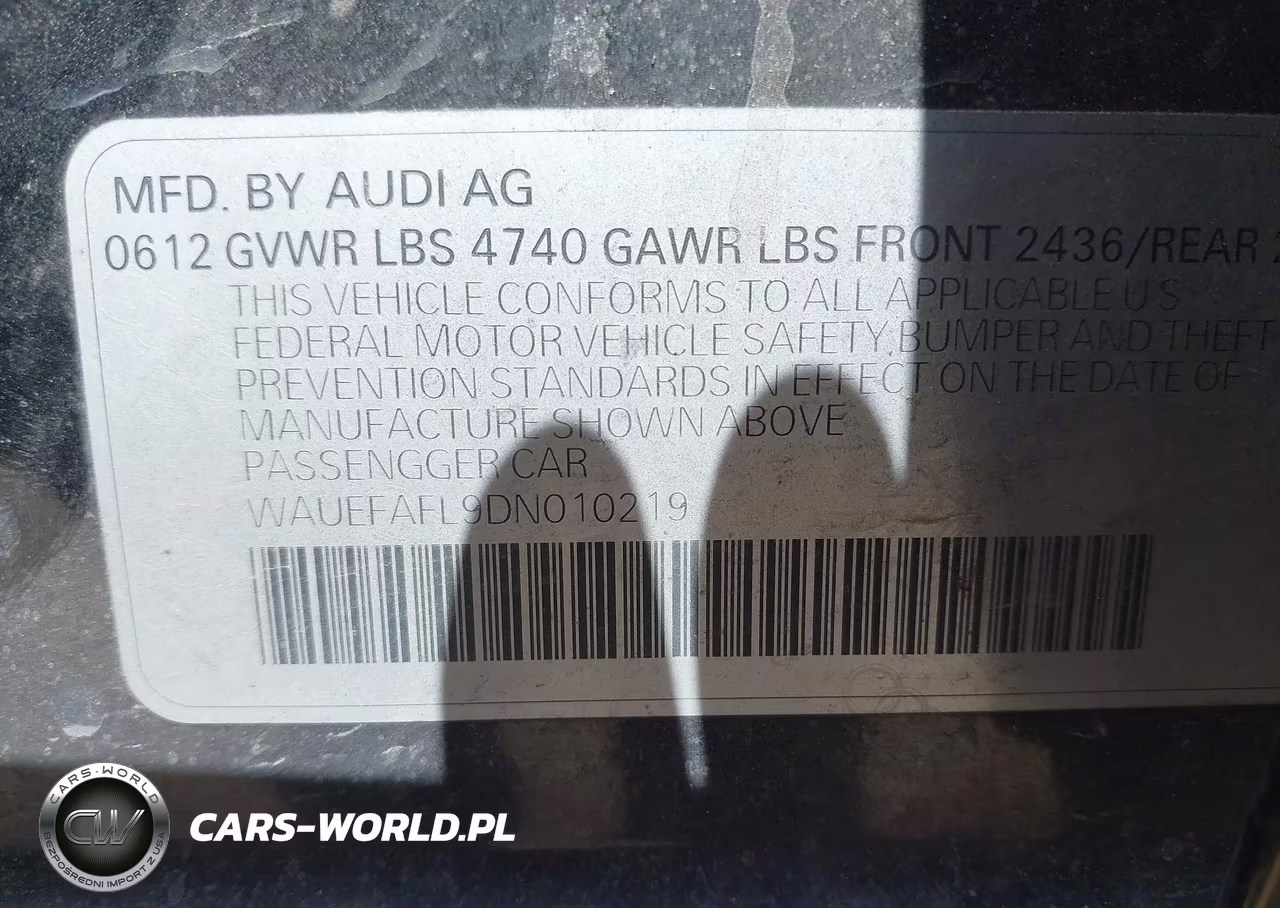 2013 Audi A4 2.0T Premium VIN:WAUEFAFL9DN010219 - 9
