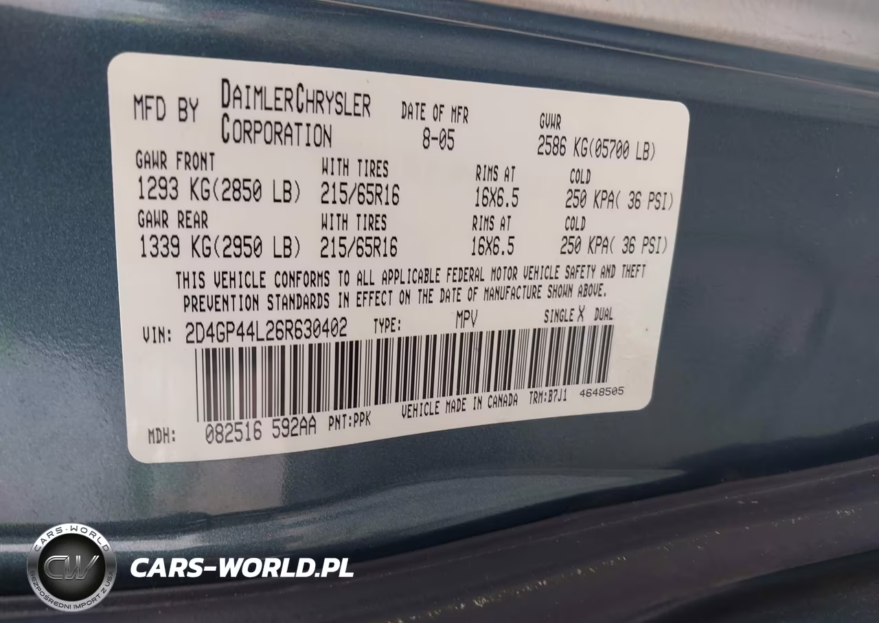 2006 Dodge Grand Caravan Sxt VIN:2D4GP44L26R630402 - 9