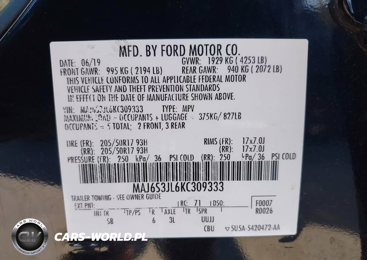 2019 Ford Ecosport Ses VIN:MAJ6S3JL6KC309333 - 9