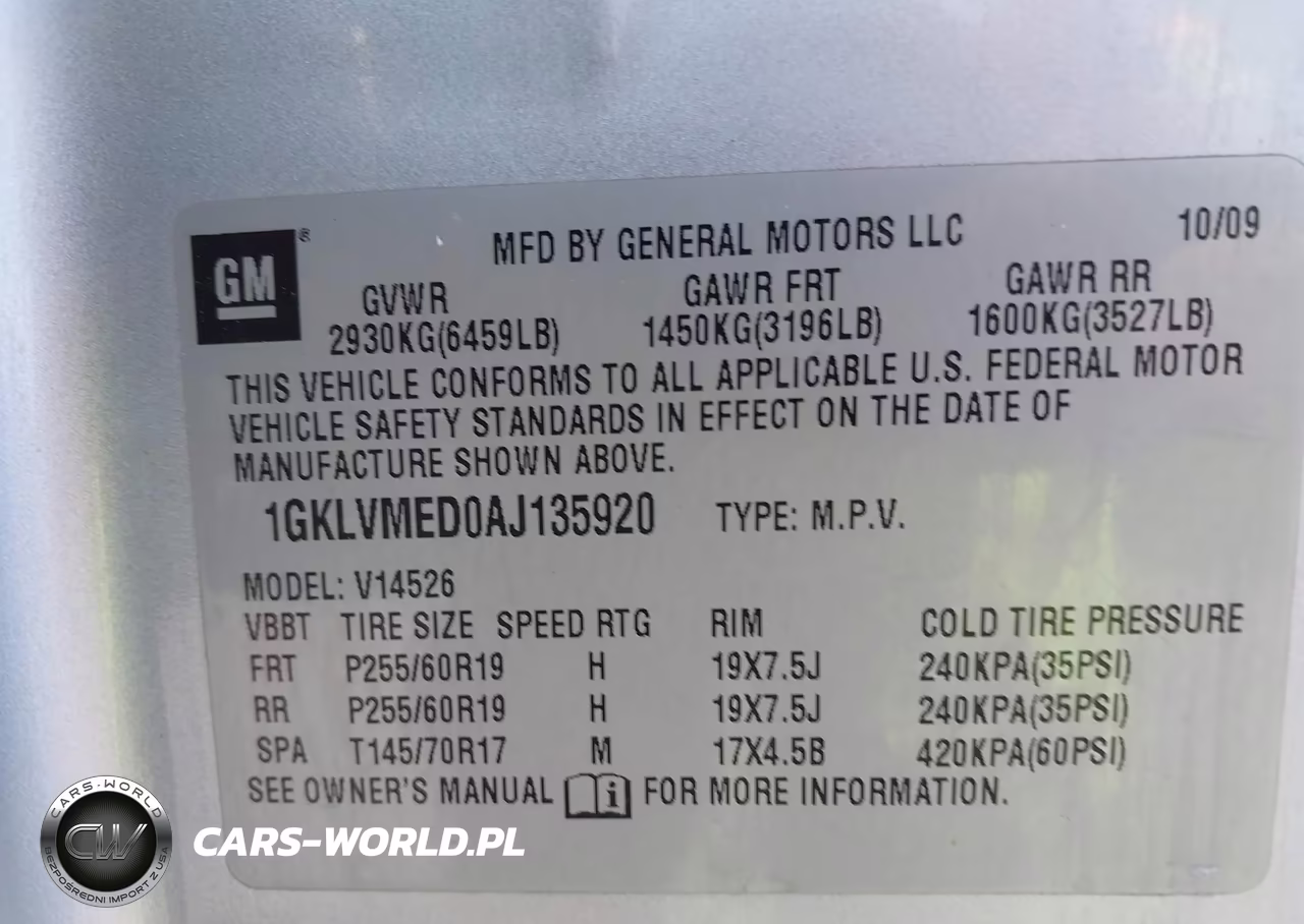 2010 GMC Acadia Slt-1 VIN:1GKLVMED0AJ135920 - 9
