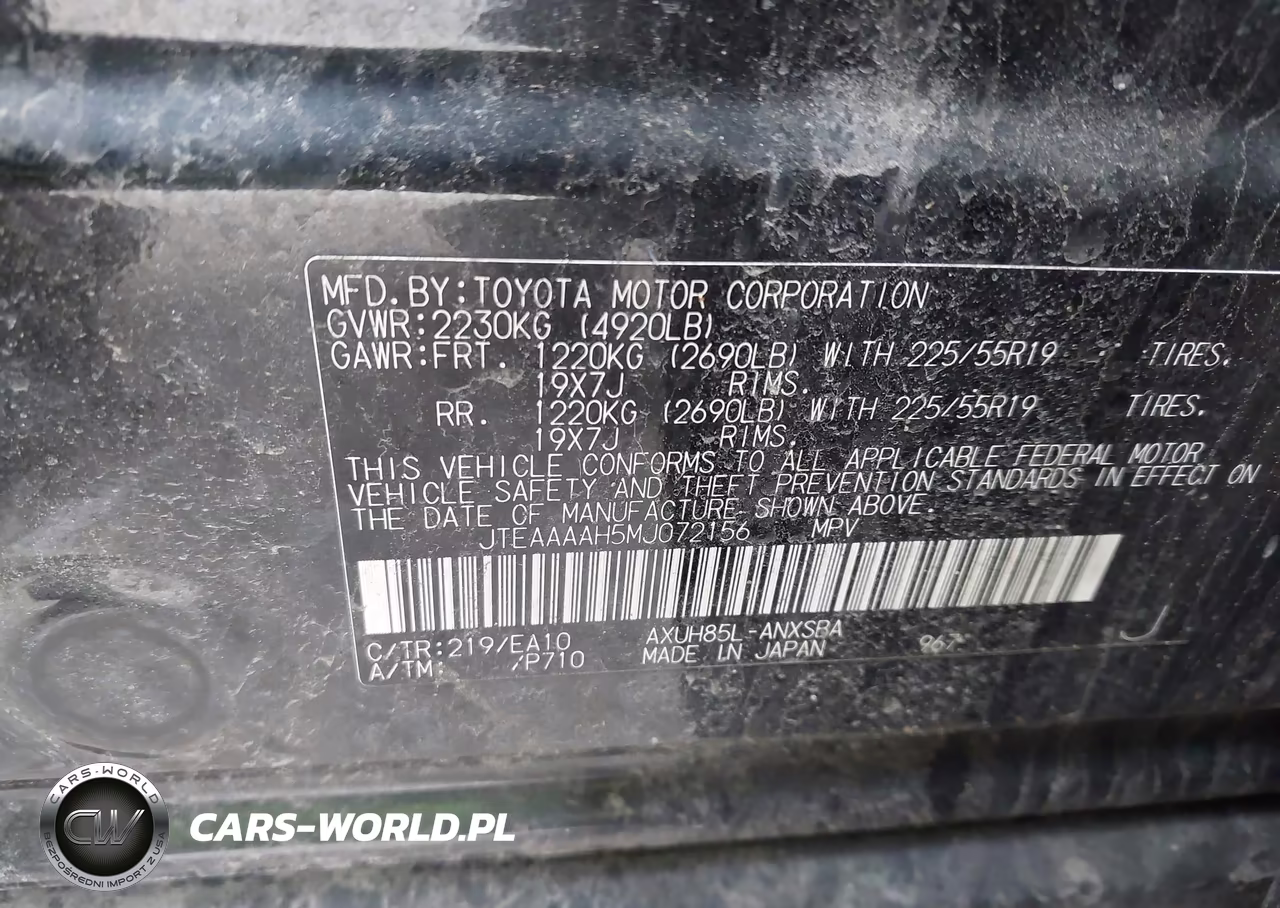 2021 Toyota Venza Limited VIN:JTEAAAAH5MJ072156 - 9