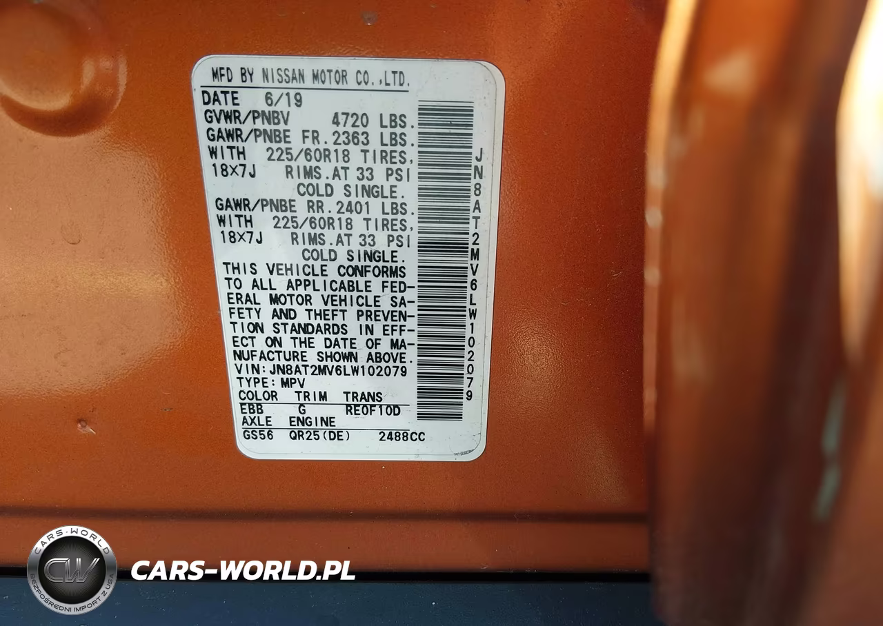 2020 Nissan Rogue Sv Intelligent Awd VIN:JN8AT2MV6LW102079 - 9
