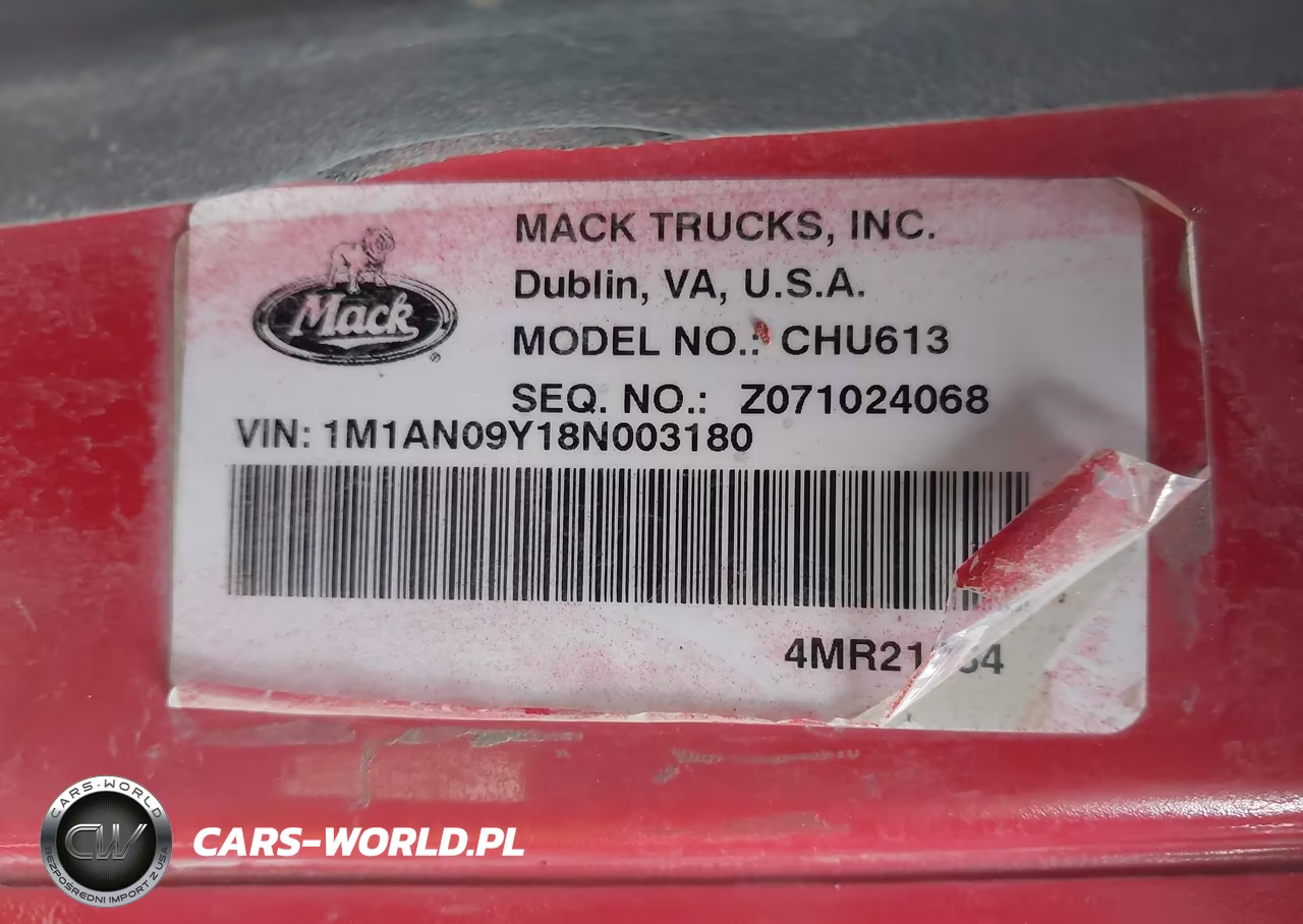 2008 Mack 600 Chu600 VIN:1M1AN09Y18N003180 - 8