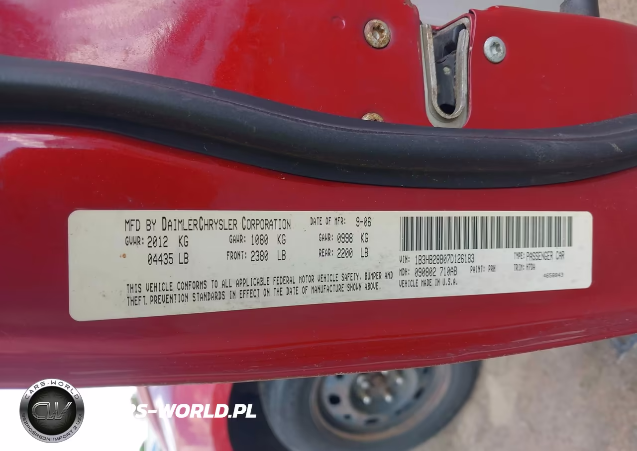 2007 Dodge Caliber VIN:1B3HB28B07D126183 - 9