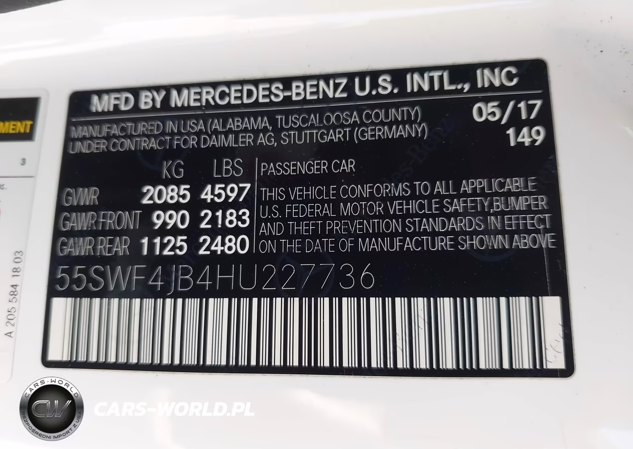 2017 Mercedes-Benz C 300 VIN:55SWF4JB4HU227736 - 9