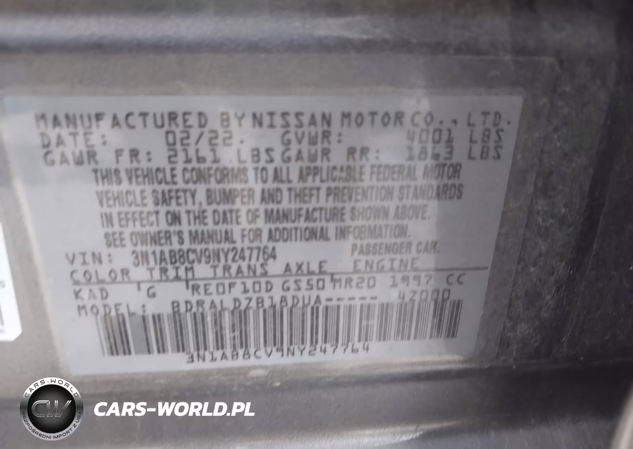 2022 Nissan Sentra Sv Xtronic Cvt VIN:3N1AB8CV9NY247764 - 9