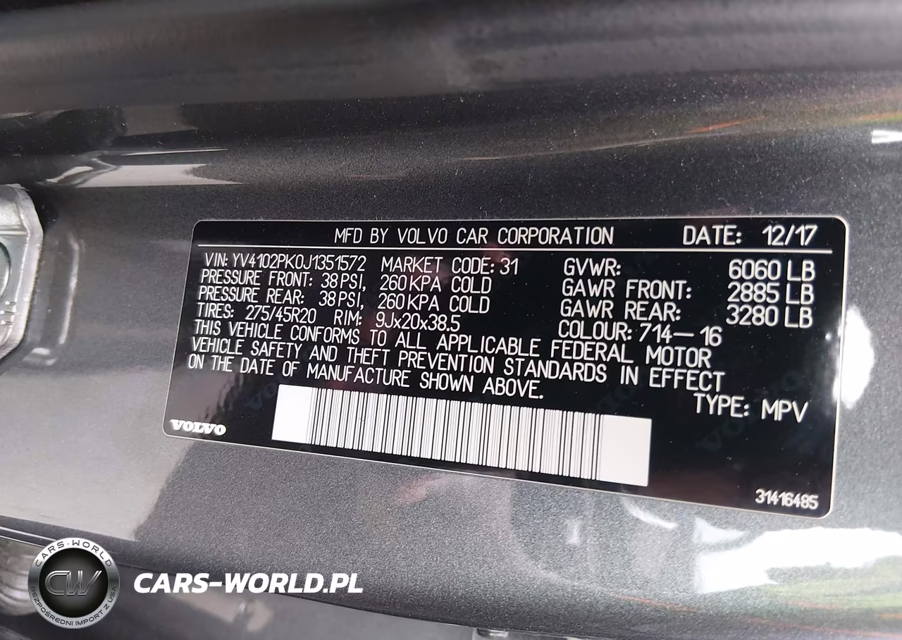2018 Volvo Xc90 T5 Momentum VIN:YV4102PK0J1351572 - 9