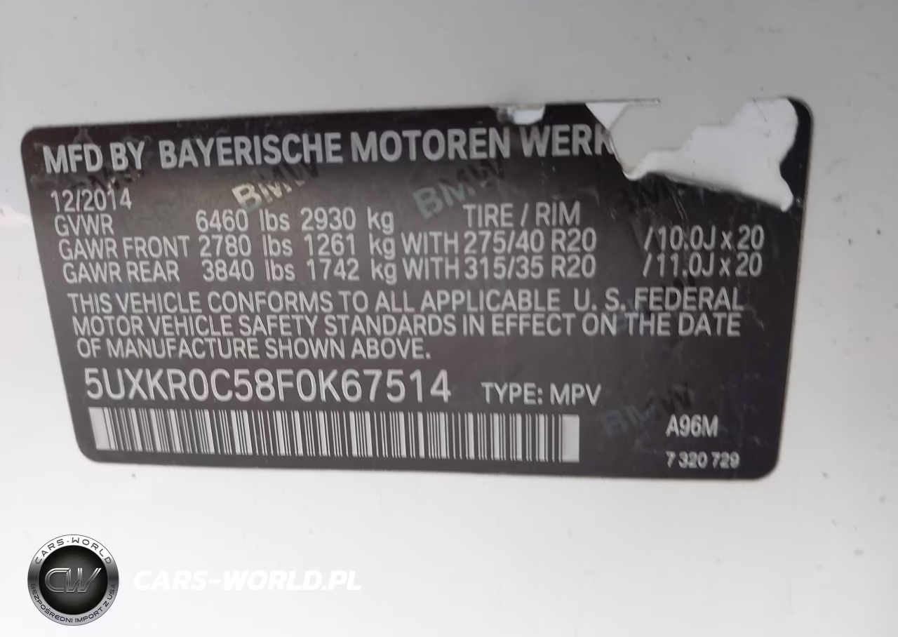 2015 BMW X5 xDrive35I VIN:5UXKR0C58F0K67514 - 9