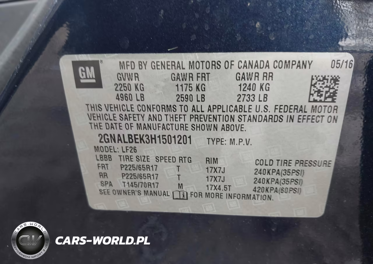 2017 Chevrolet Equinox Ls VIN:2GNALBEK3H1501201 - 9