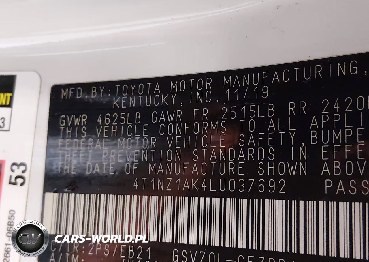 2020 Toyota Camry Trd VIN:4T1NZ1AK4LU037692 - 9