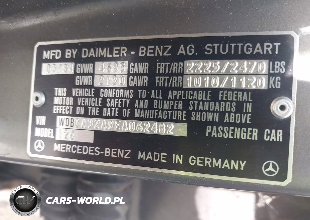 1984 Mercedes-Benz 380 Se VIN:WDBCA32A9EA062482 - 9