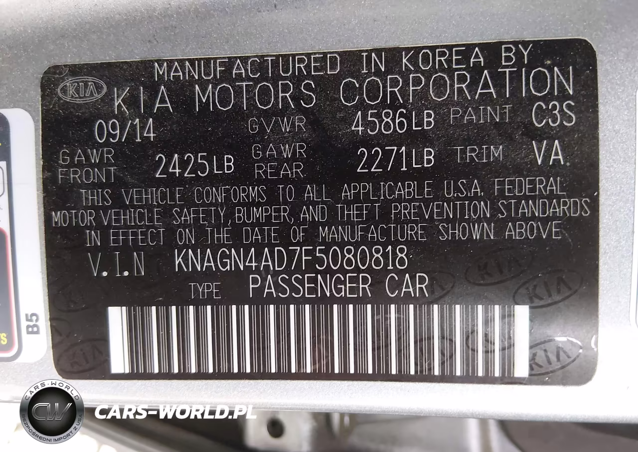 2015 Kia Optima Hybrid Ex VIN:KNAGN4AD7F5080818 - 9