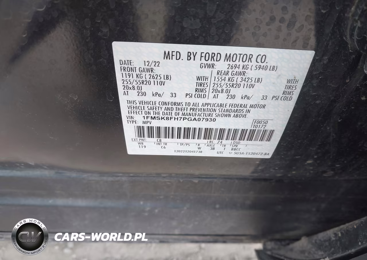 2023 Ford Explorer Limited VIN:1FMSK8FH7PGA07930 - 9