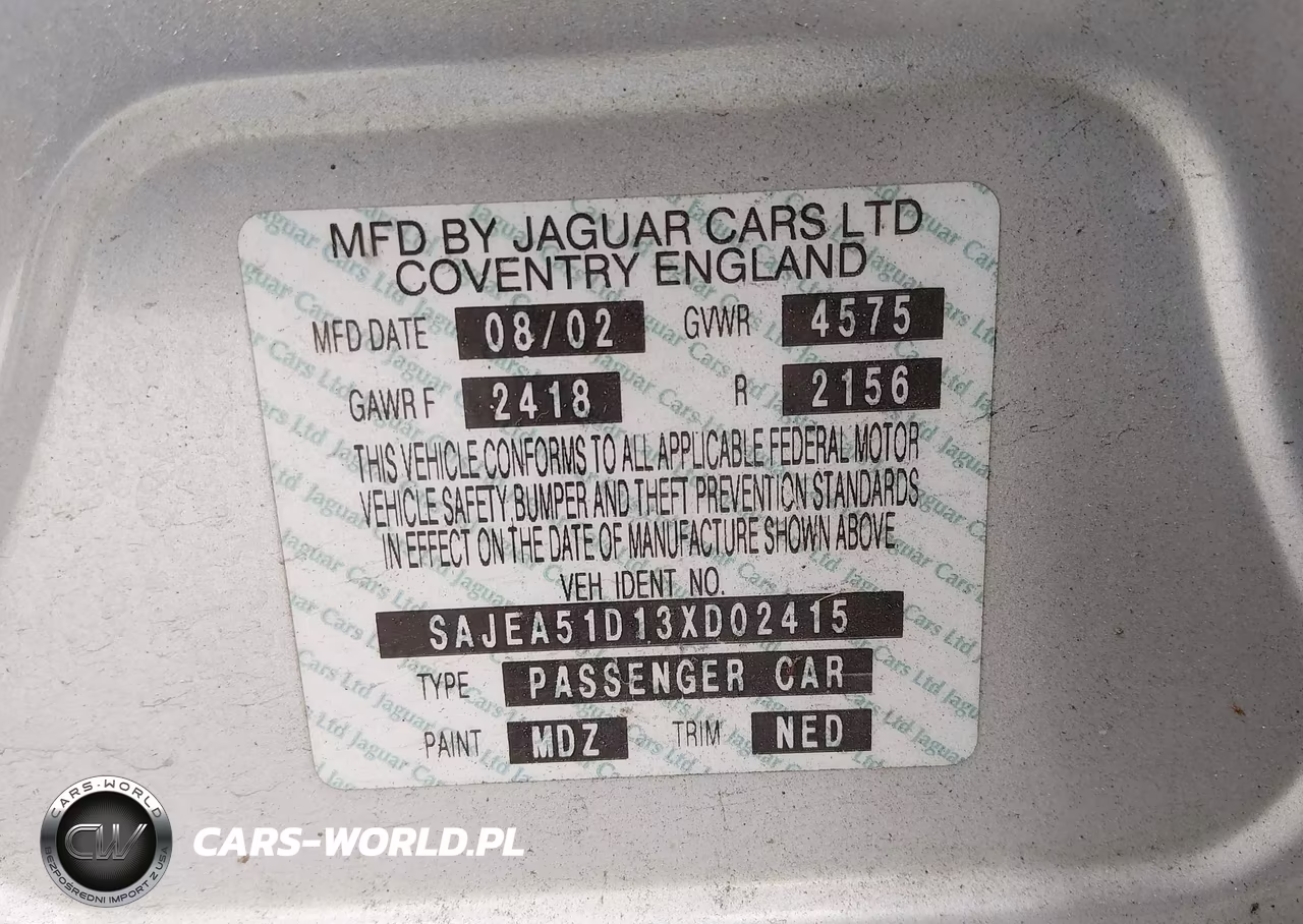 2003 Jaguar X-Type 2.5 VIN:SAJEA51D13XD02415 - 9