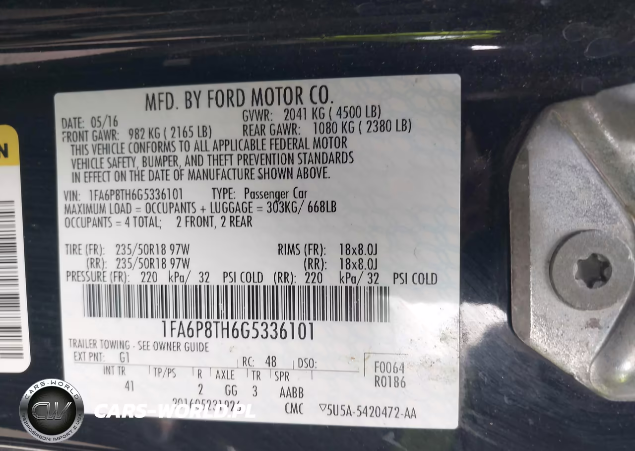 2016 Ford Mustang Ecoboost VIN:1FA6P8TH6G5336101 - 9