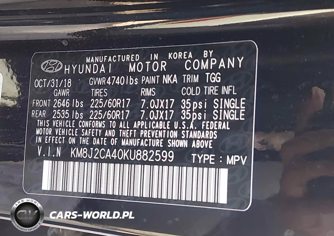 2019 Hyundai Tucson Se VIN:KM8J2CA40KU882599 - 9