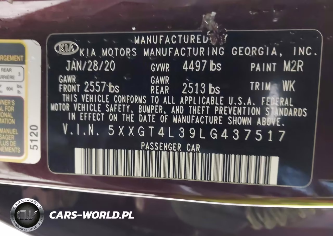 2020 Kia Optima Lx VIN:5XXGT4L39LG437517 - 9