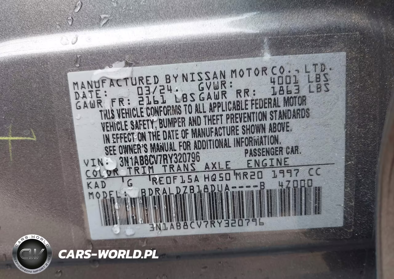 2024 Nissan Sentra Sv Xtronic Cvt VIN:3N1AB8CV7RY320796 - 9