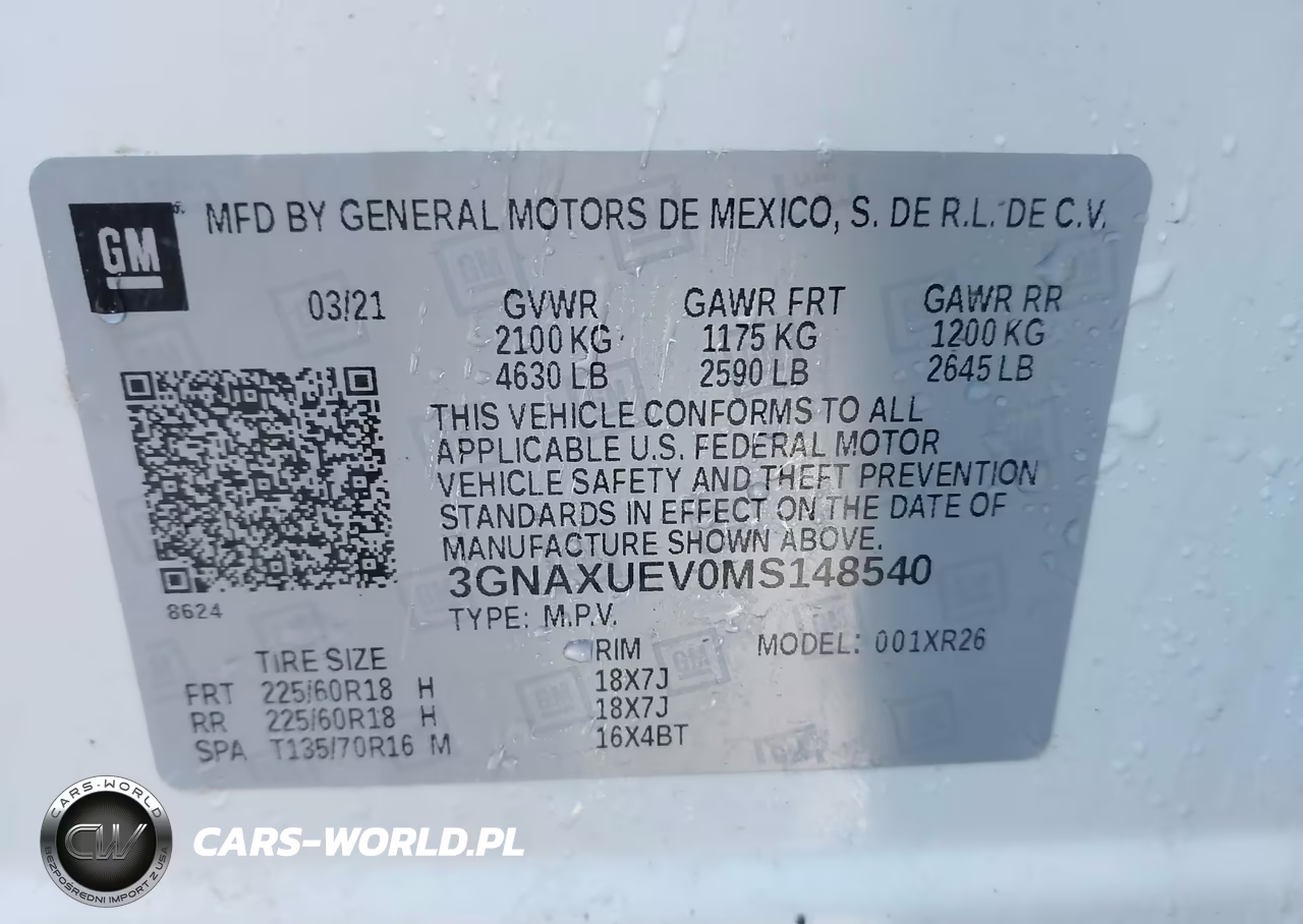2021 Chevrolet Equinox Awd Lt VIN:3GNAXUEV0MS148540 - 9