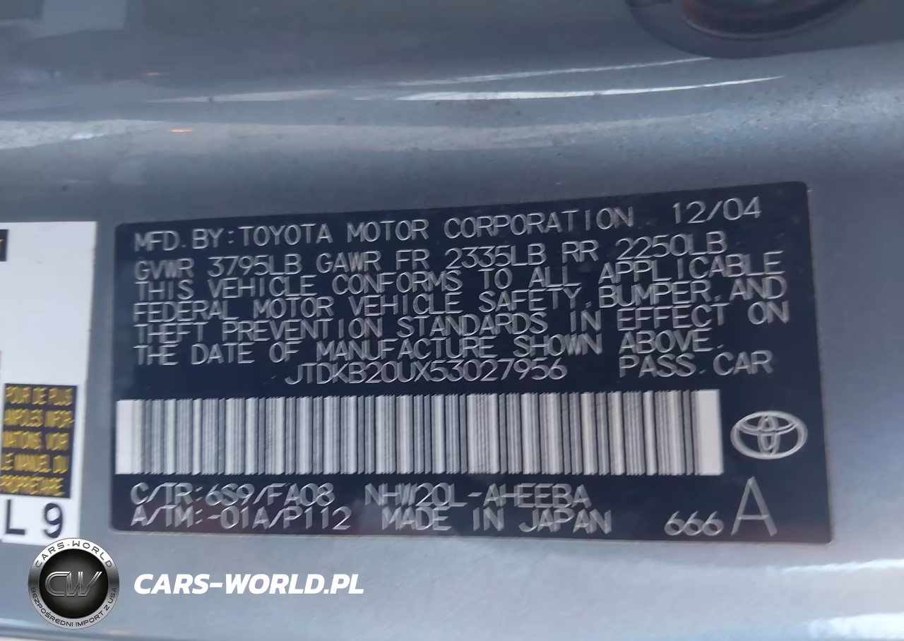2005 Toyota Prius VIN:JTDKB20UX53027956 - 9