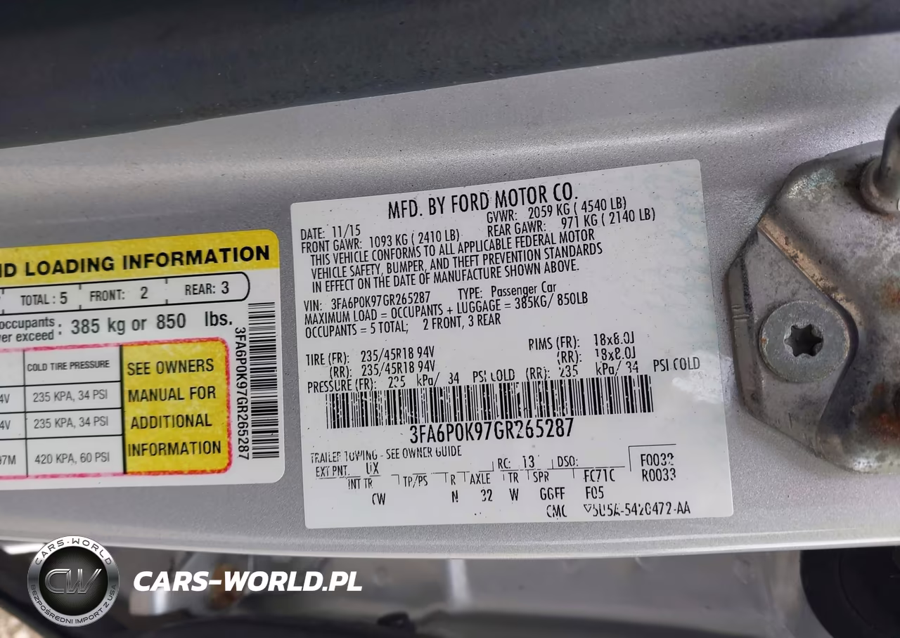 2016 Ford Fusion Titanium VIN:3FA6P0K97GR265287 - 9