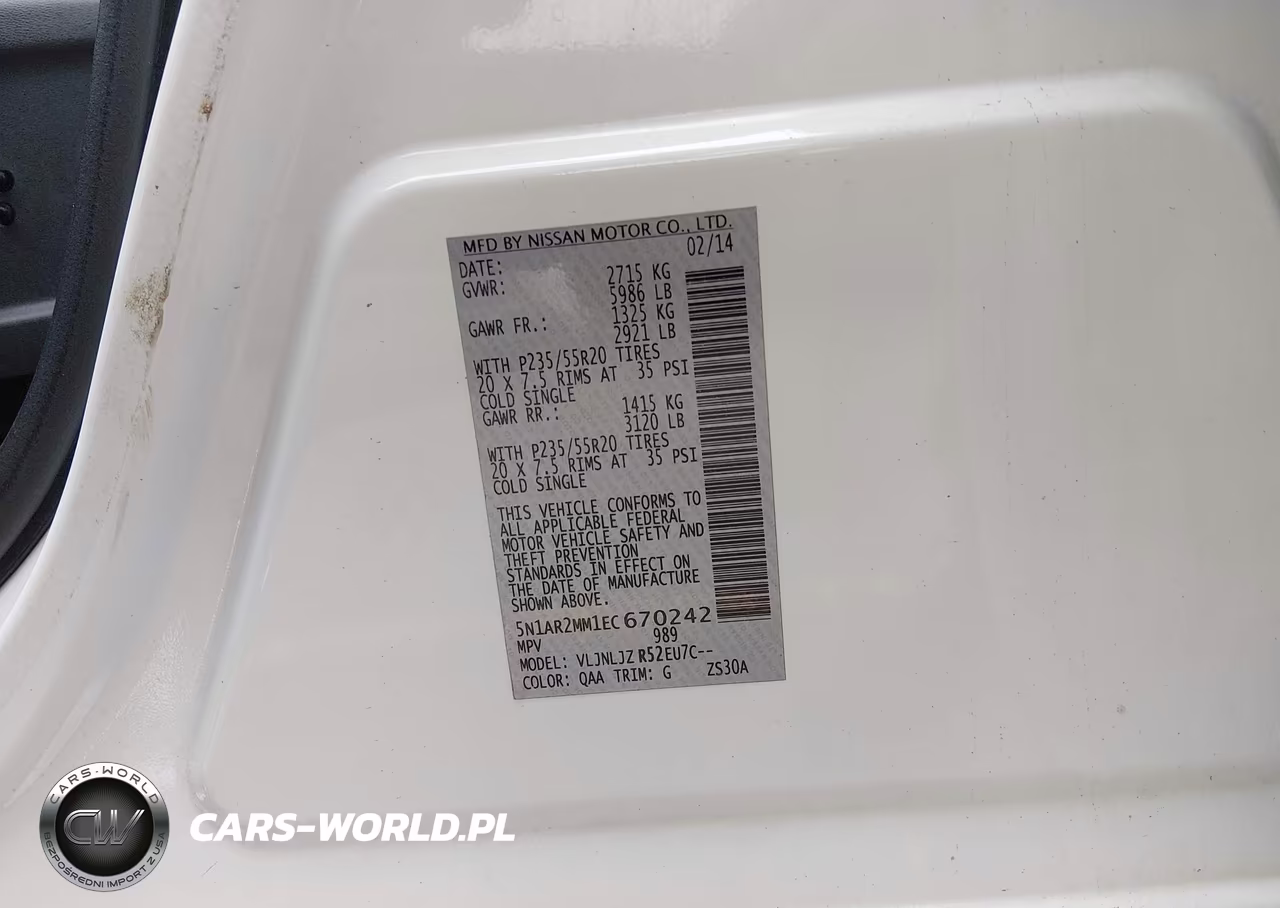 2014 Nissan Pathfinder Platinum VIN:5N1AR2MM1EC670242 - 9