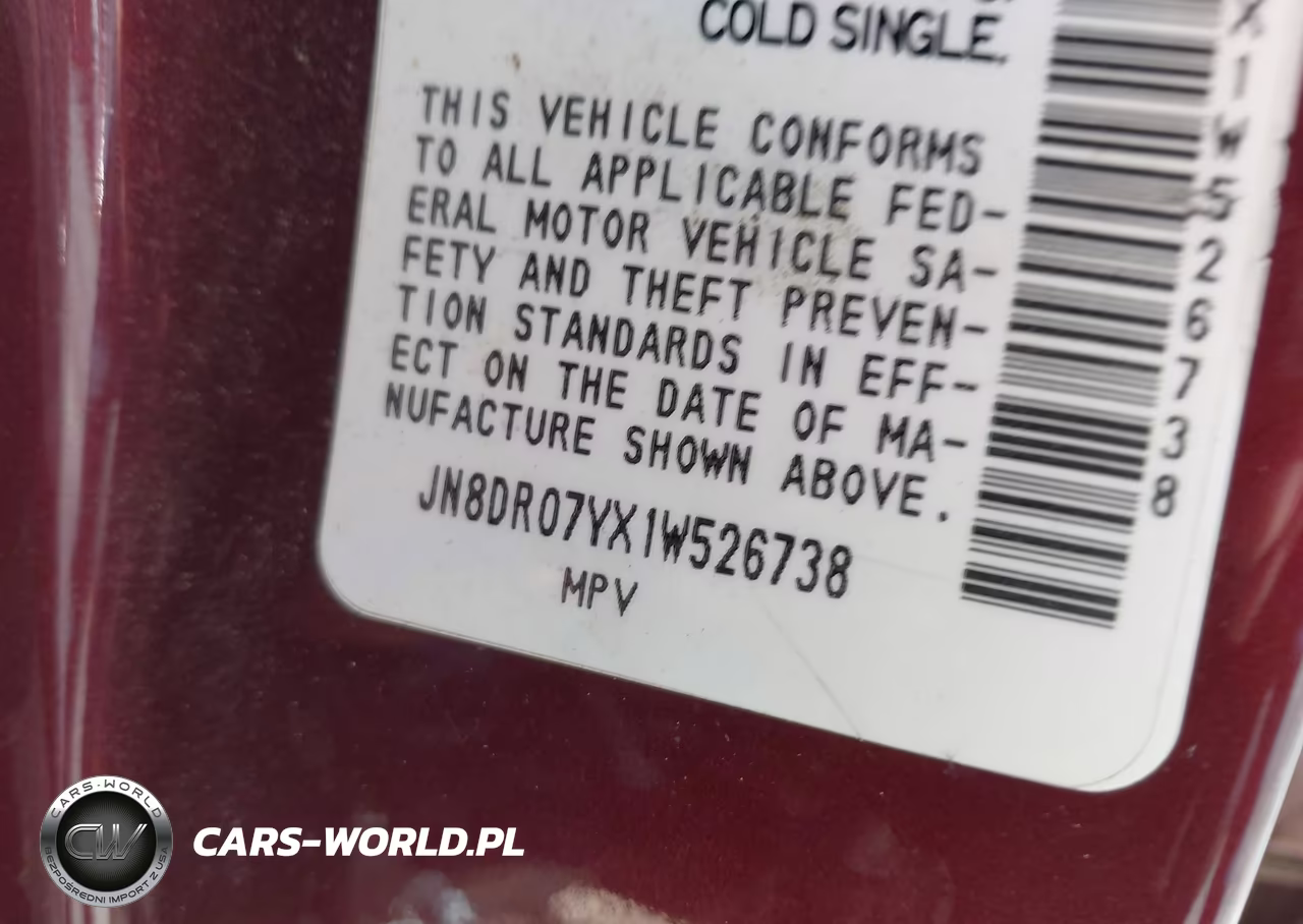 2001 Nissan Pathfinder Le-Se-Xe VIN:JN8DR07YX1W526738 - 9