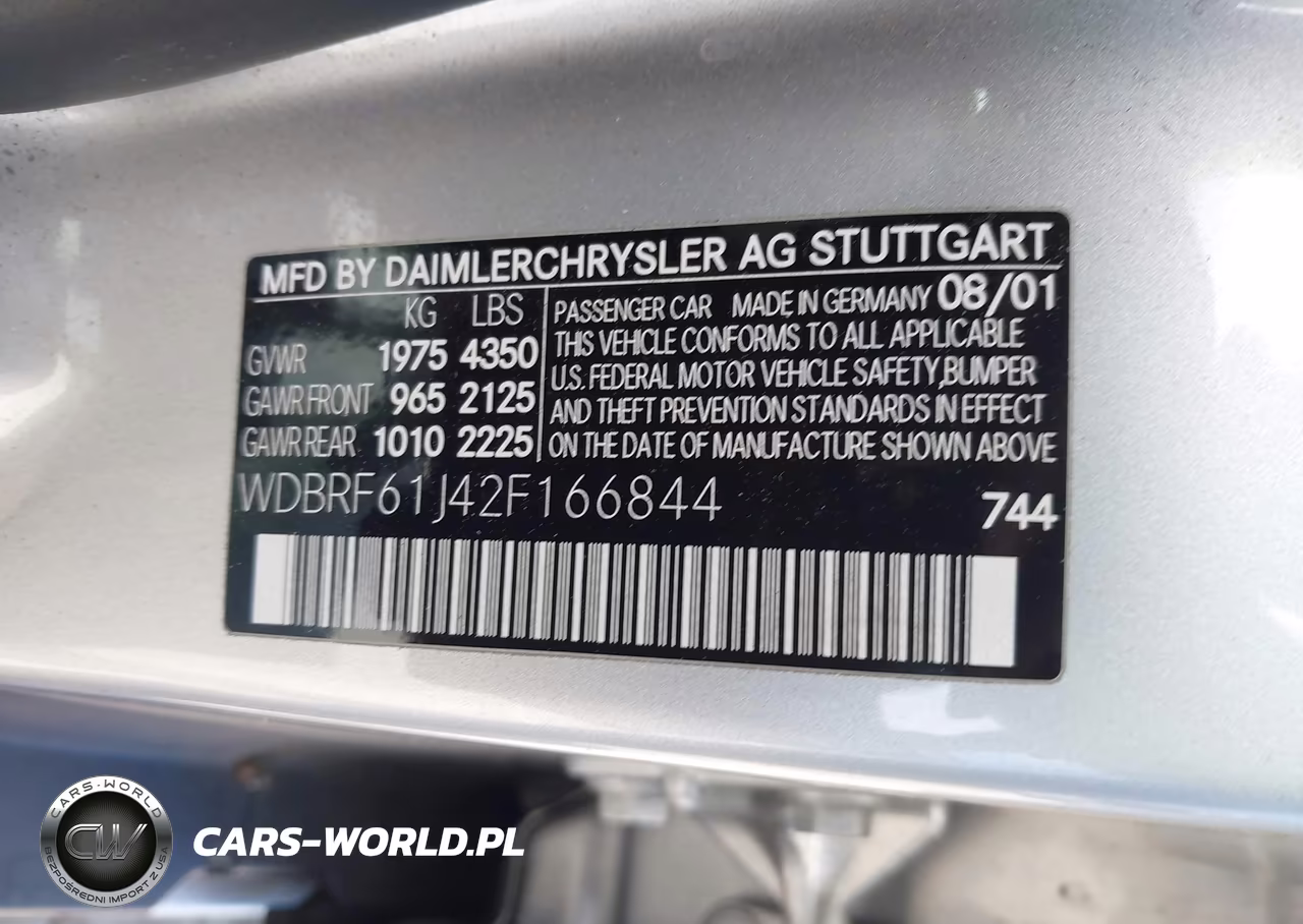 2002 Mercedes-Benz C 240 VIN:WDBRF61J42F166844 - 9