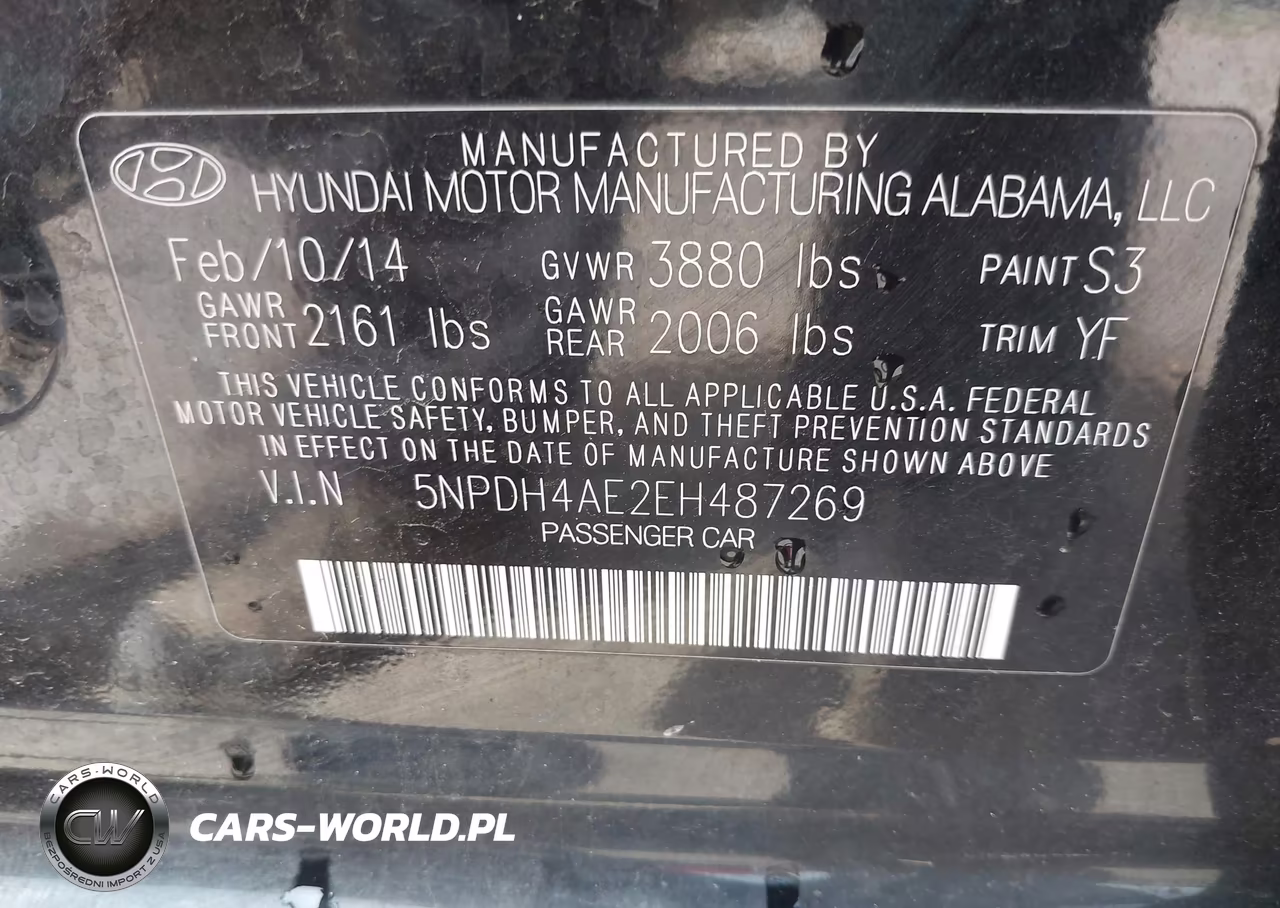 2014 Hyundai Elantra Se VIN:5NPDH4AE2EH487269 - 9