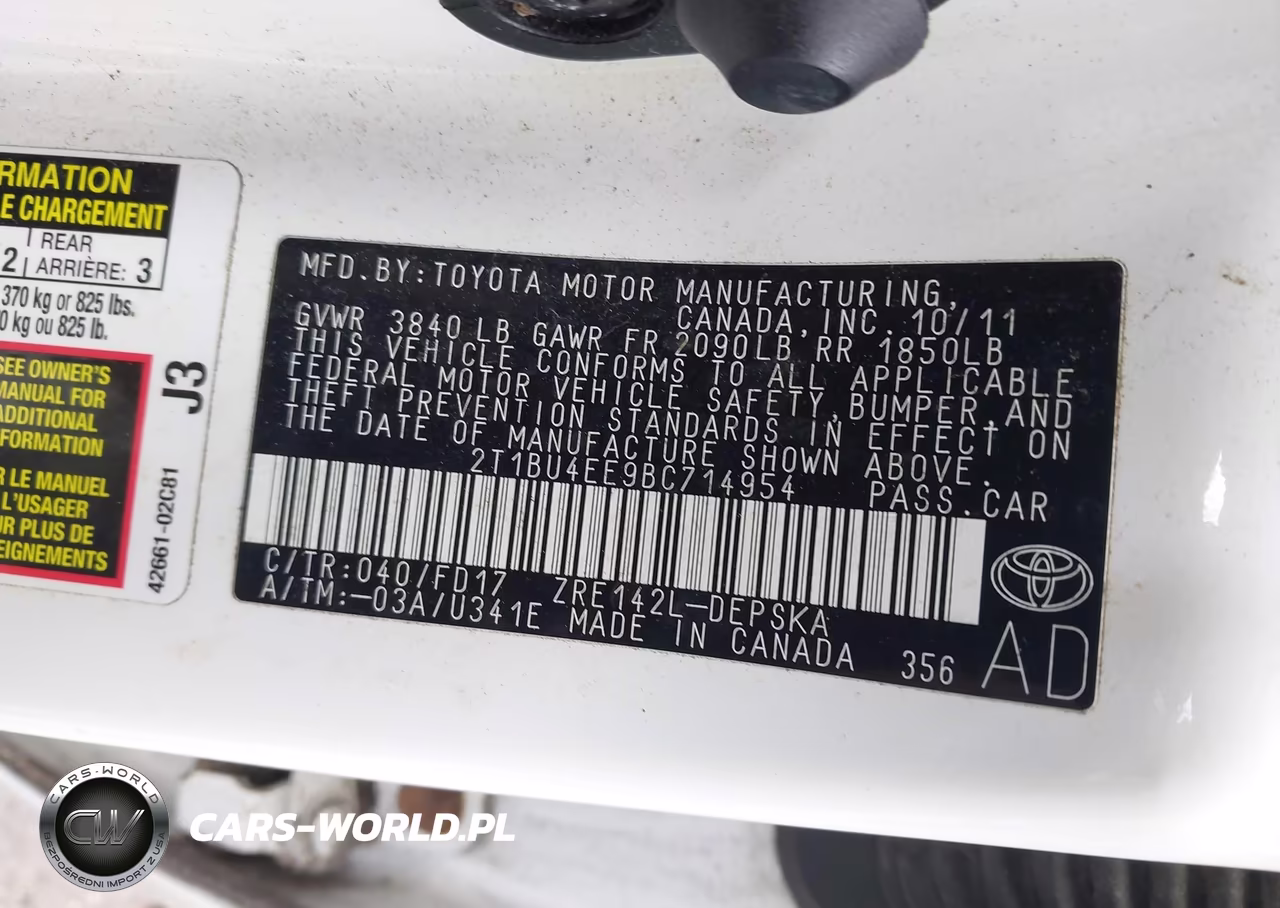 2011 Toyota Corolla S VIN:2T1BU4EE9BC714954 - 9