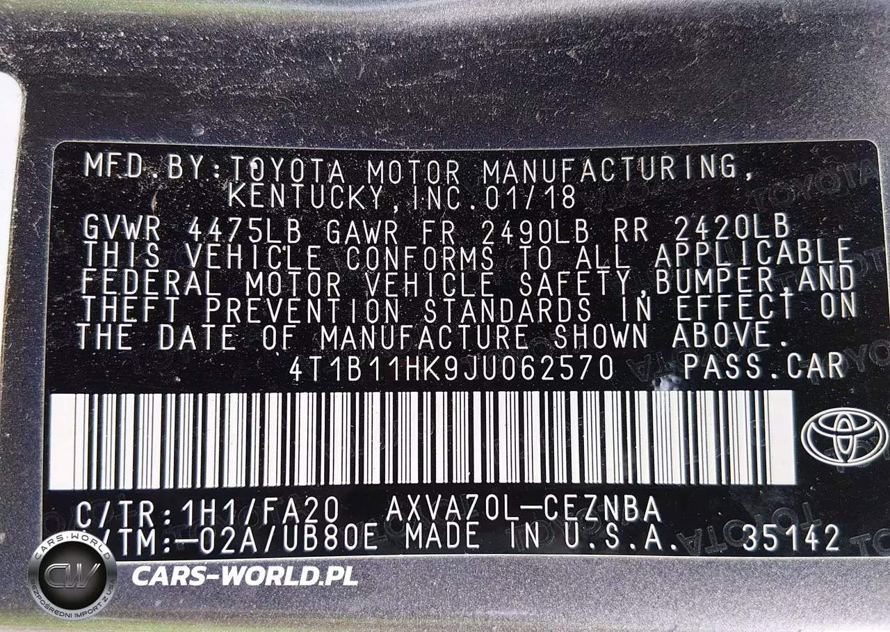 2018 Toyota Camry Le VIN:4T1B11HK9JU062570 - 9