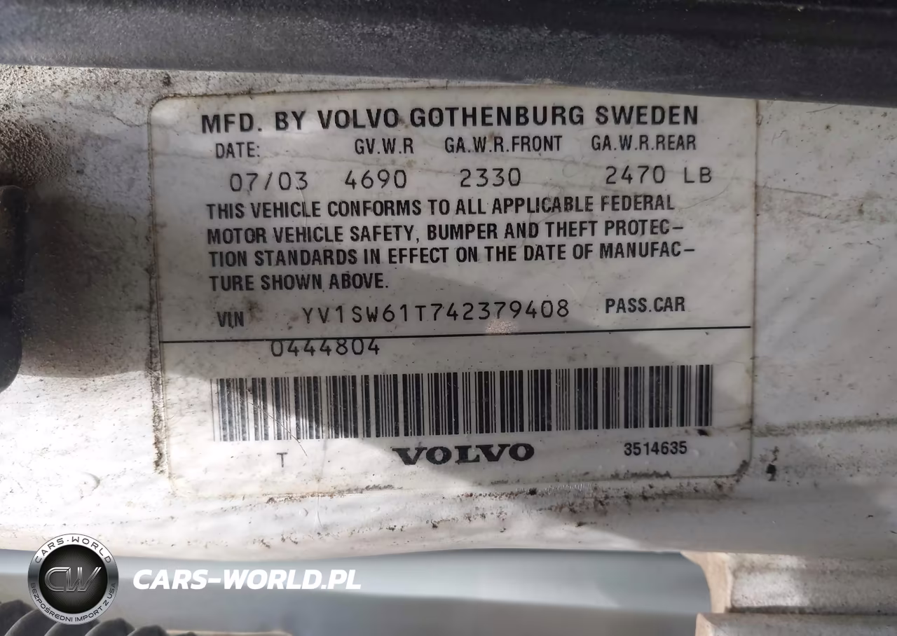 2004 Volvo V70 2.4 VIN:YV1SW61T742379408 - 9