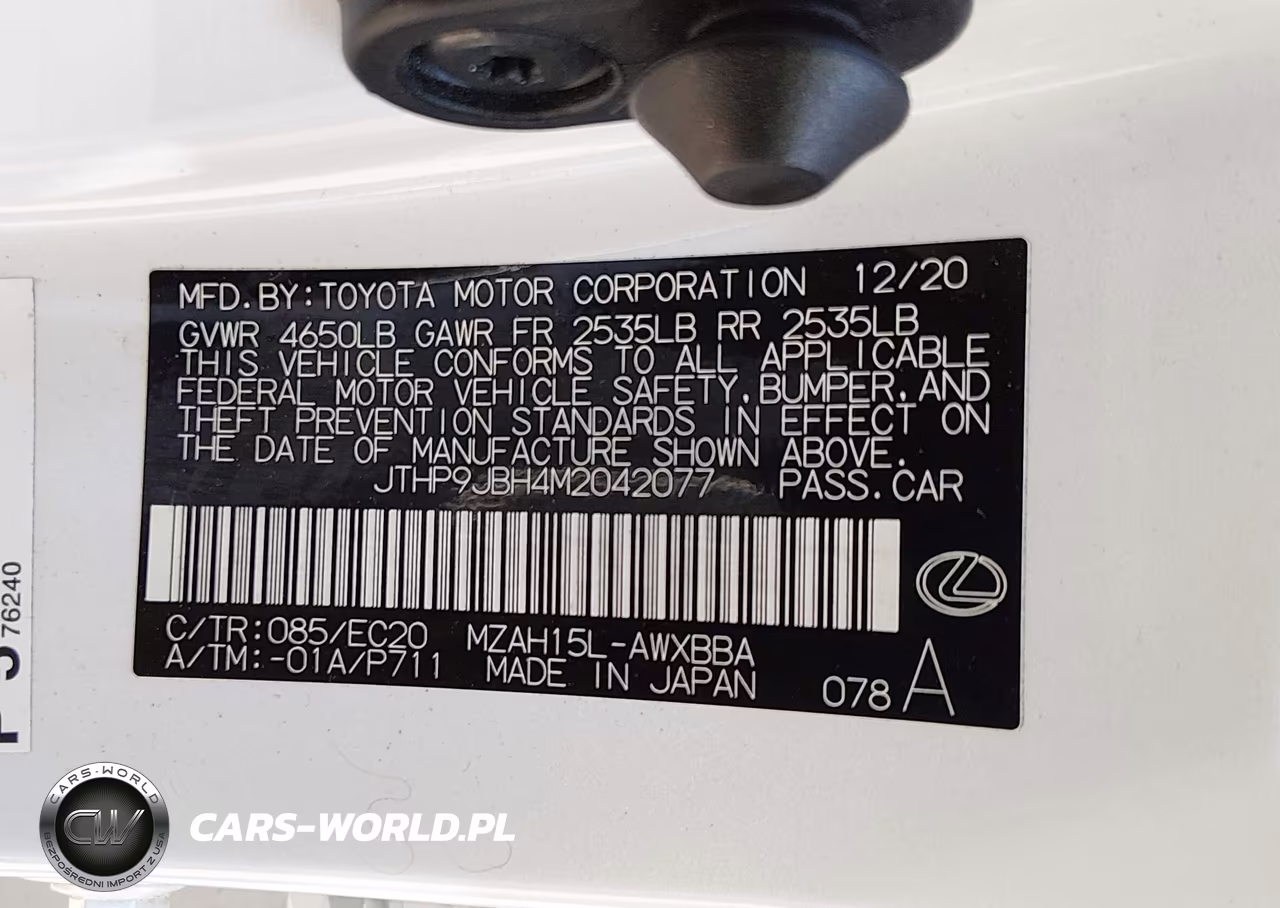 2021 Lexus Ux 250H VIN:JTHP9JBH4M2042077 - 9
