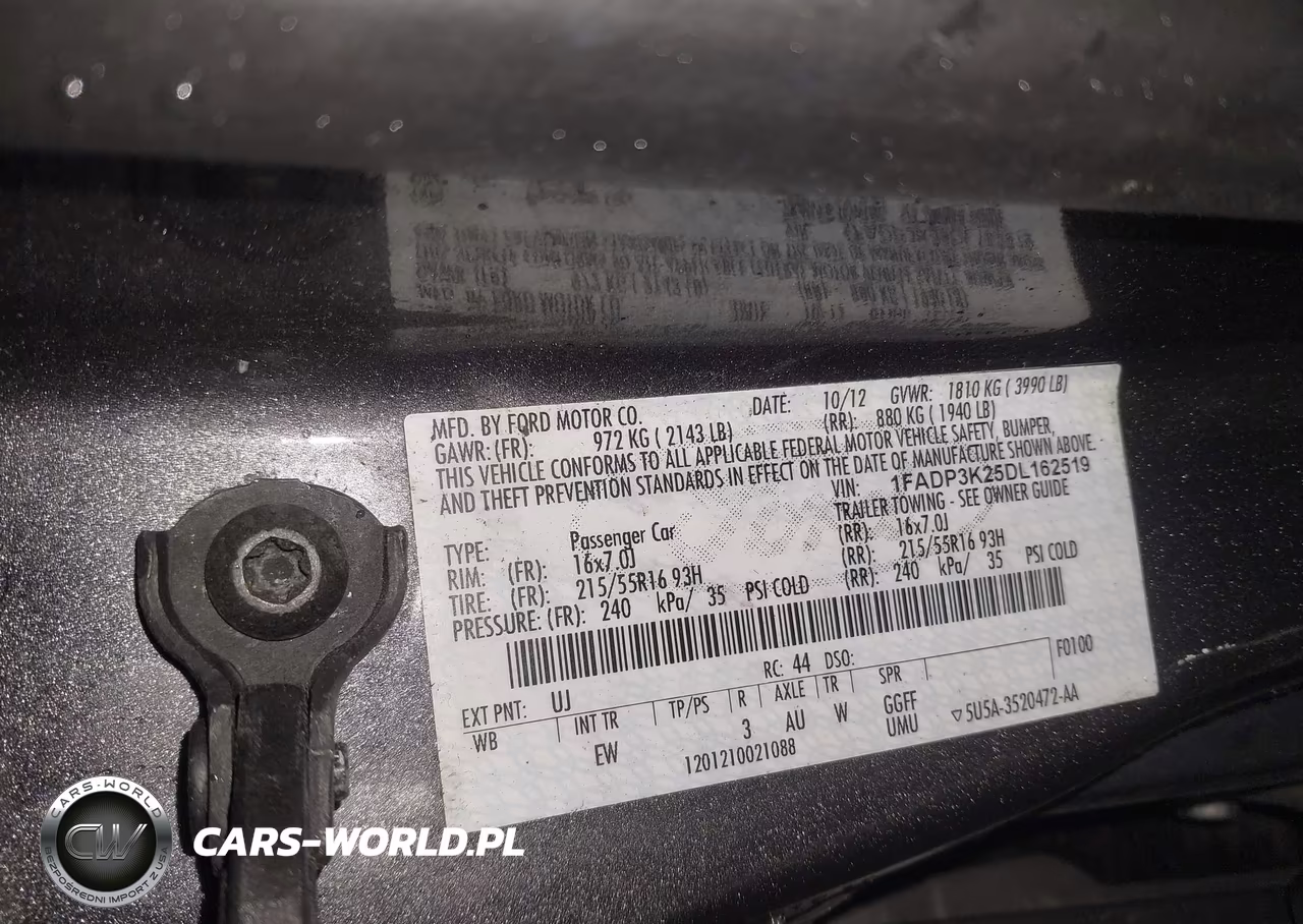 2013 Ford Focus Se VIN:1FADP3K25DL162519 - 9