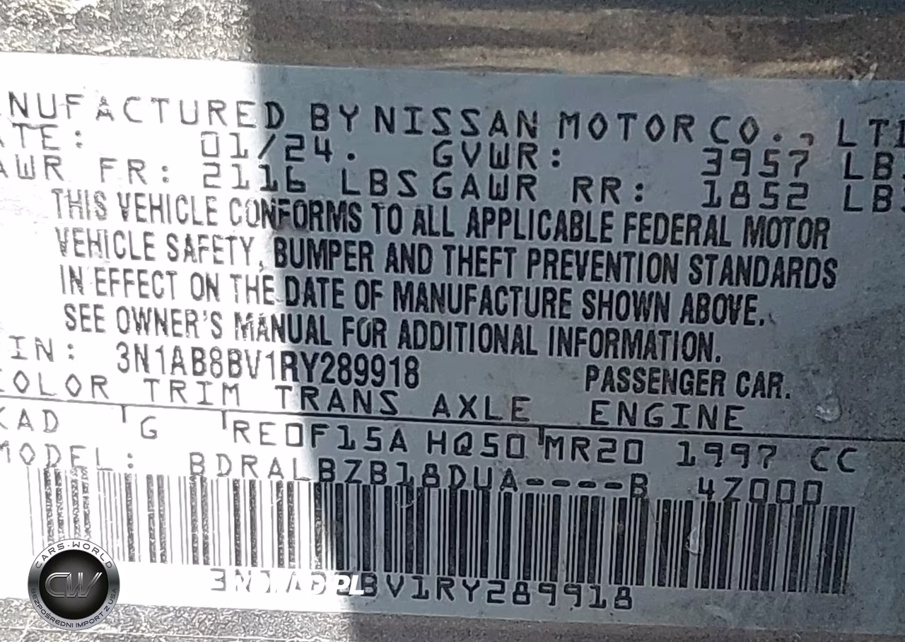 2024 Nissan Sentra S Xtronic Cvt VIN:3N1AB8BV1RY289918 - 9