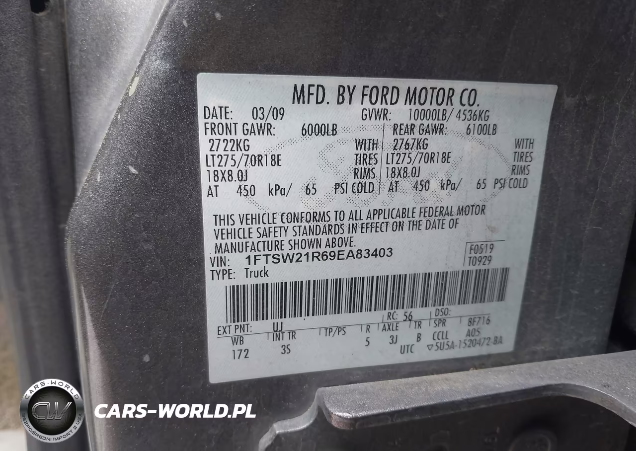 2009 Ford F-250 Fx4-Harley-Davidson-King Ranch-Lariat-Xl-Xlt VIN:1FTSW21R69EA83403 - 9