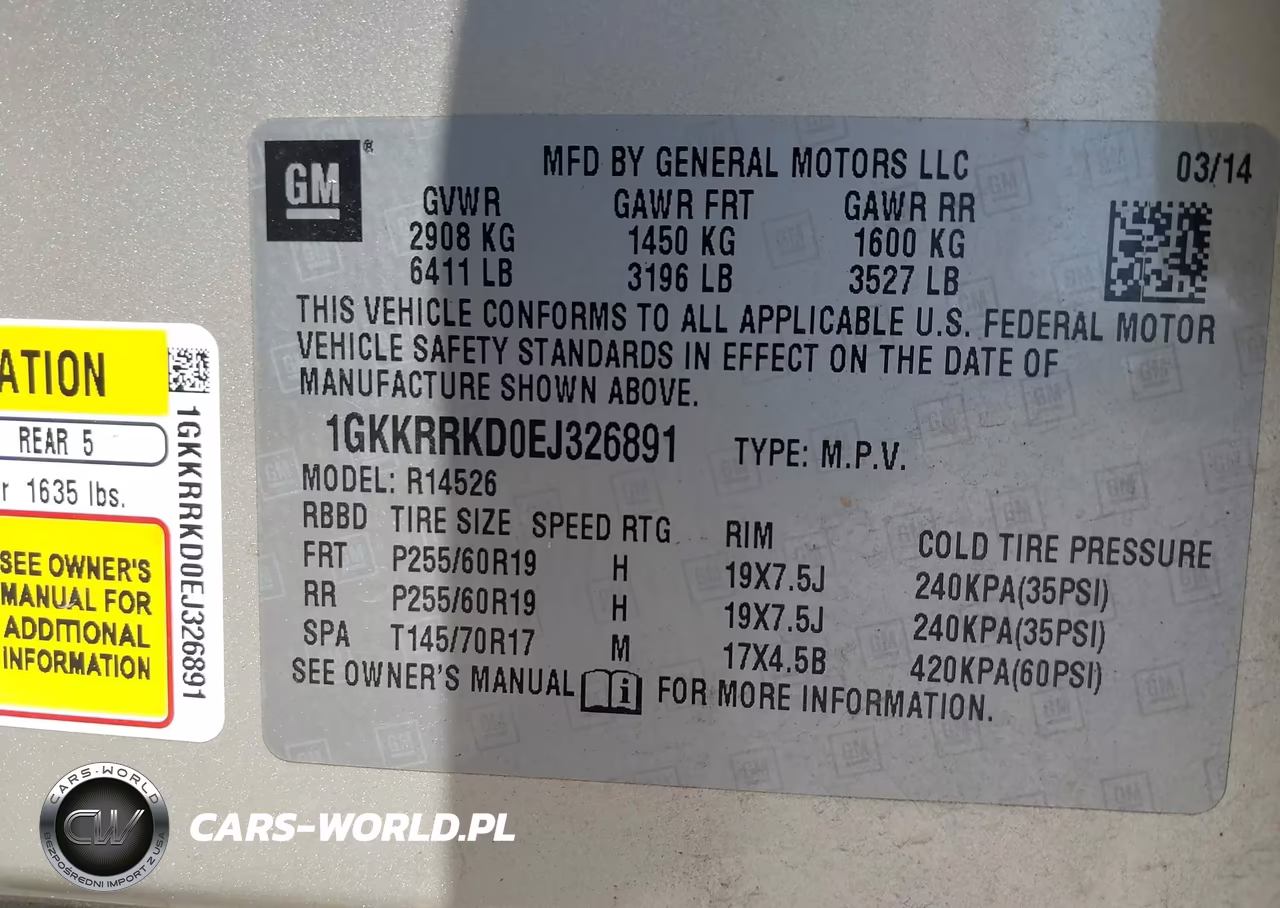 2014 GMC Acadia Slt-1 VIN:1GKKRRKD0EJ326891 - 9