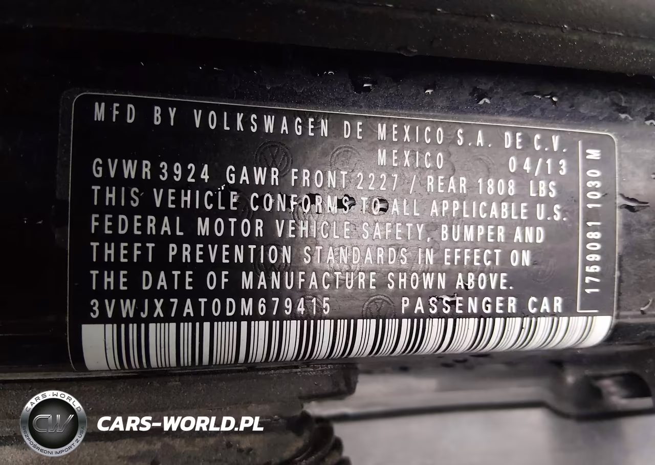 2013 Volkswagen Beetle 2.5L Fender Edition VIN:3VWJX7AT0DM679415 - 9