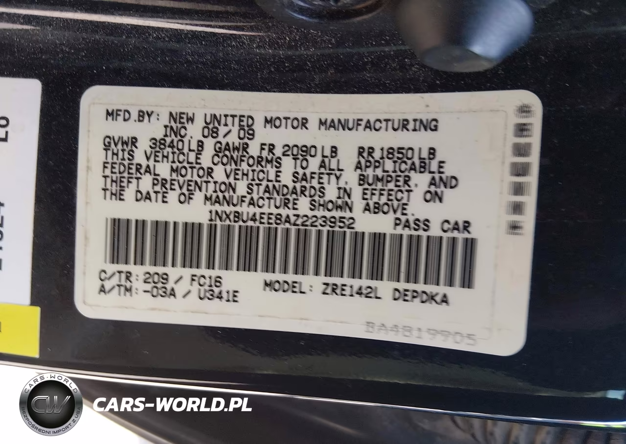 2010 Toyota Corolla Le VIN:1NXBU4EE8AZ223952 - 9