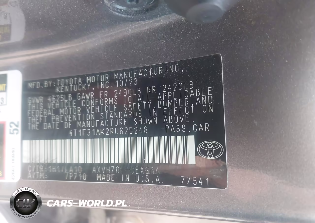 2024 Toyota Camry Hybrid Xle VIN:4T1F31AK2RU625248 - 9