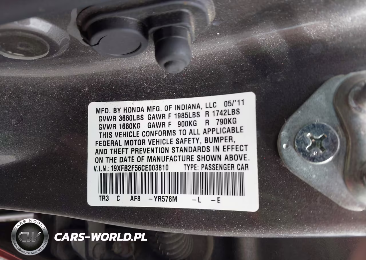 2012 Honda Civic Lx VIN:19XFB2F56CE003810 - 9