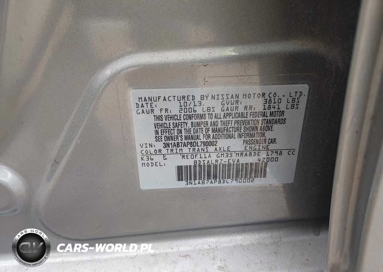 2013 Nissan Sentra Sr VIN:3N1AB7AP8DL790002 - 9