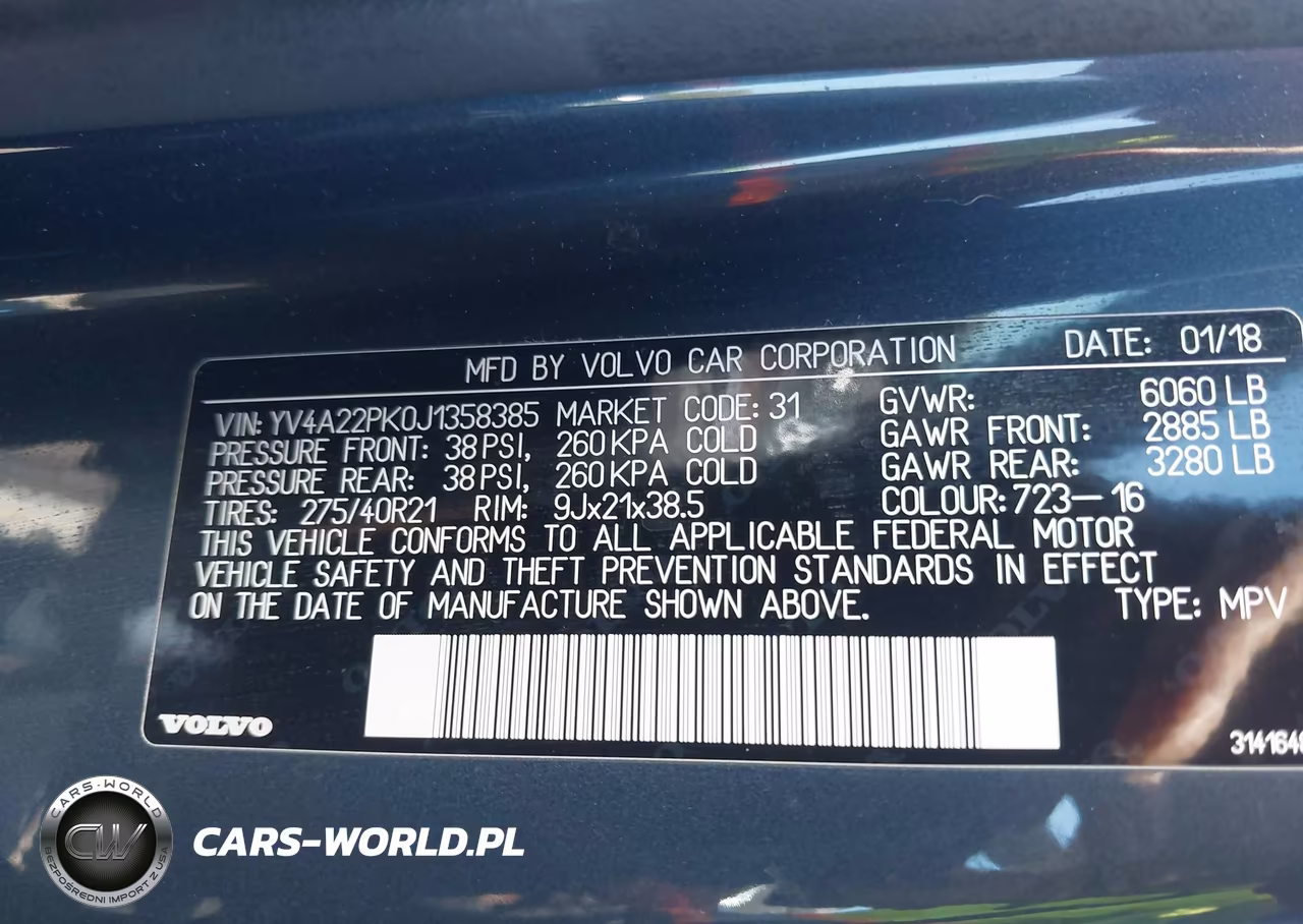 2018 Volvo Xc90 T6 Momentum VIN:YV4A22PK0J1358385 - 9