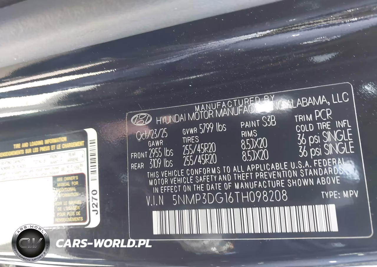 2026 Hyundai Santa Fe Hybrid Limited VIN:5NMP3DG16TH098208 - 9