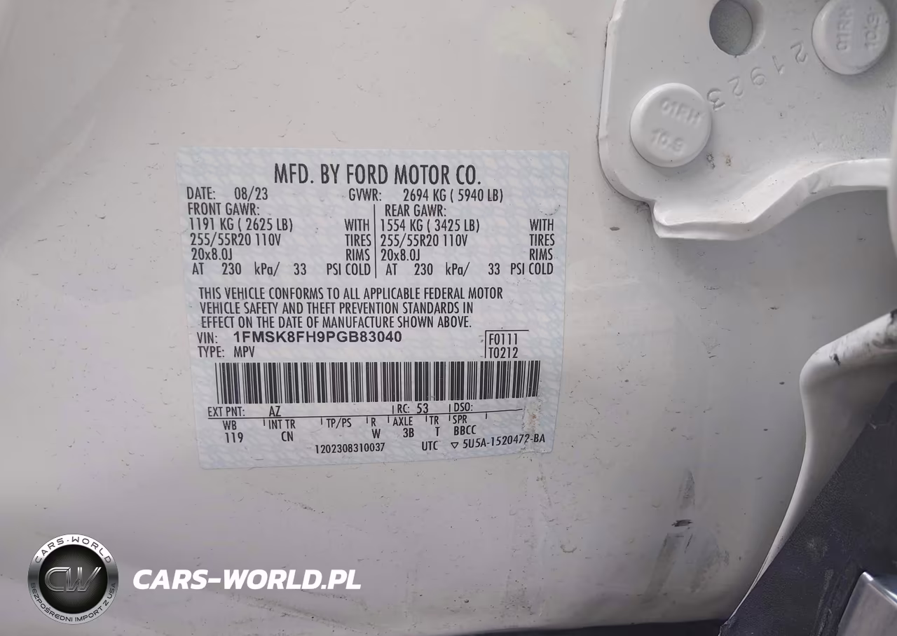 2023 Ford Explorer Limited VIN:1FMSK8FH9PGB83040 - 9
