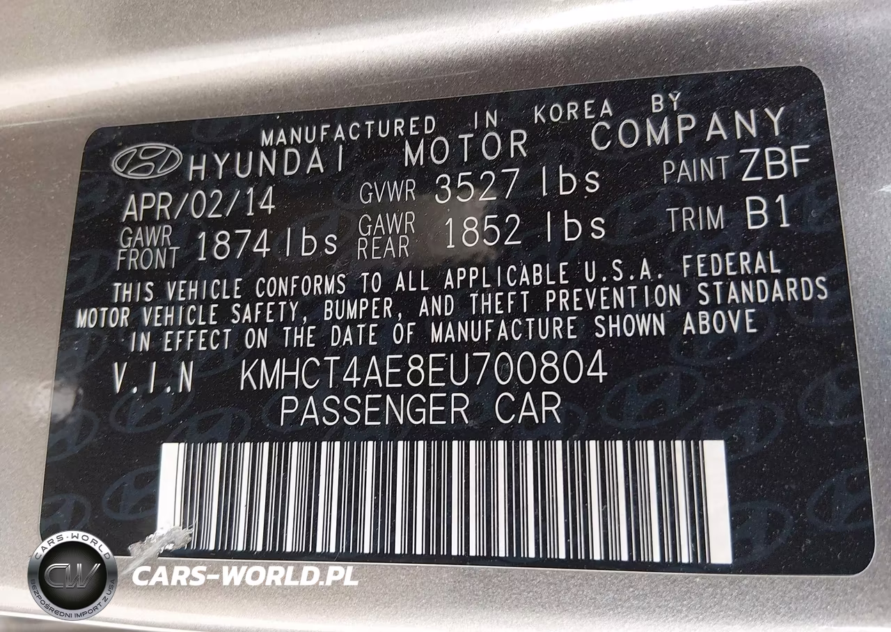 2014 Hyundai Accent Gls VIN:KMHCT4AE8EU700804 - 9