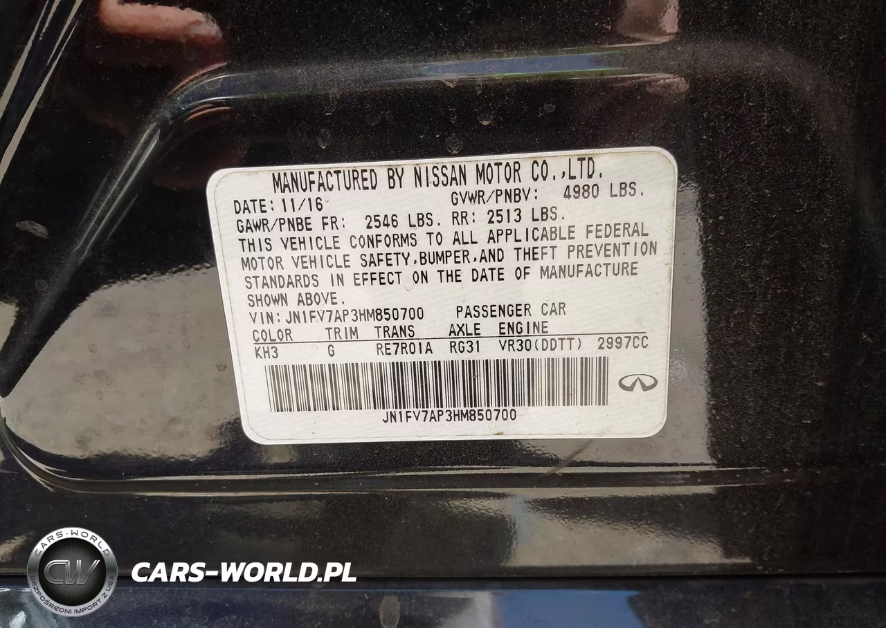 INFINITI Q50 RED SP VIN:JN1FV7AP3HM850700 - 9